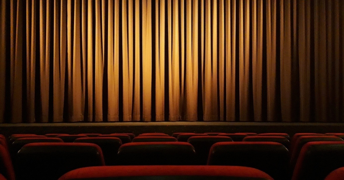 Movie theater seating and stage