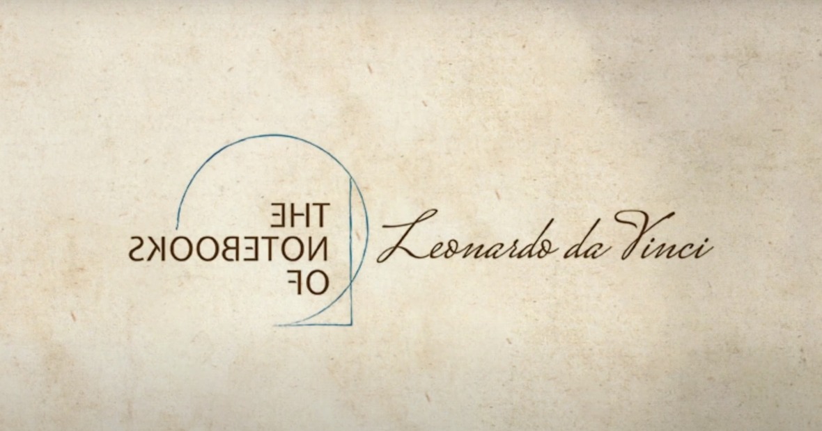 da Vinci's signature and a stylized type treatment