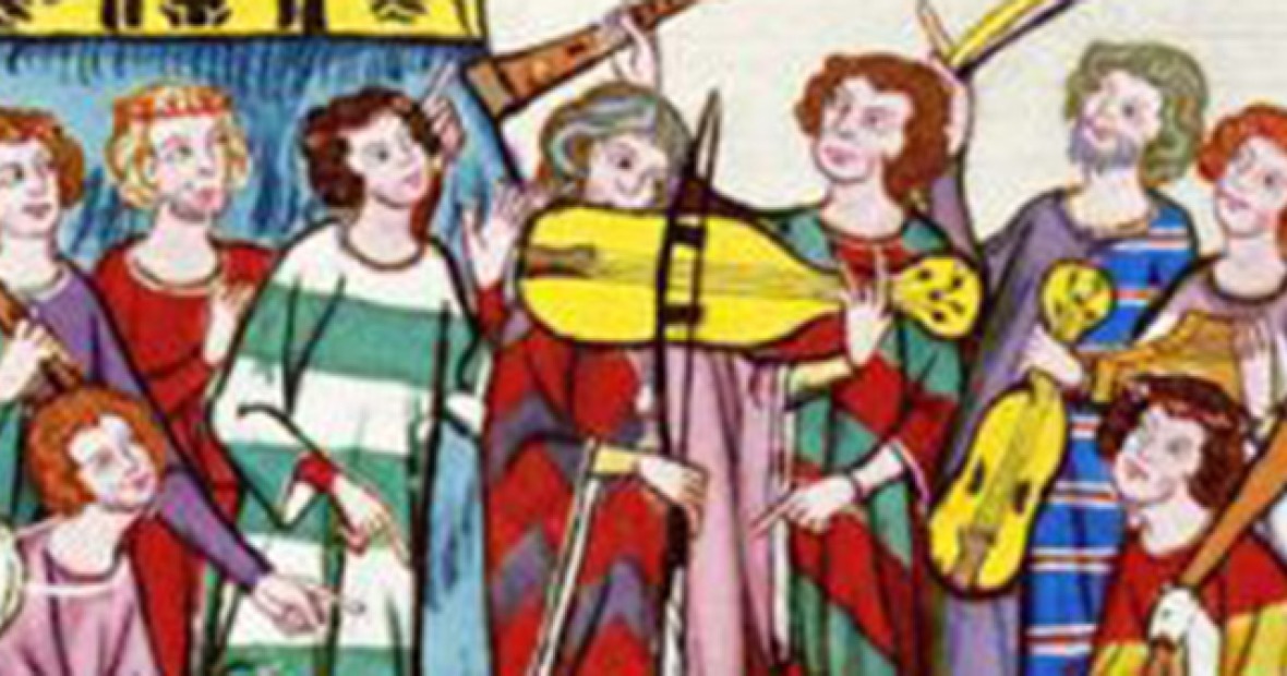 medieval paiting of musicians