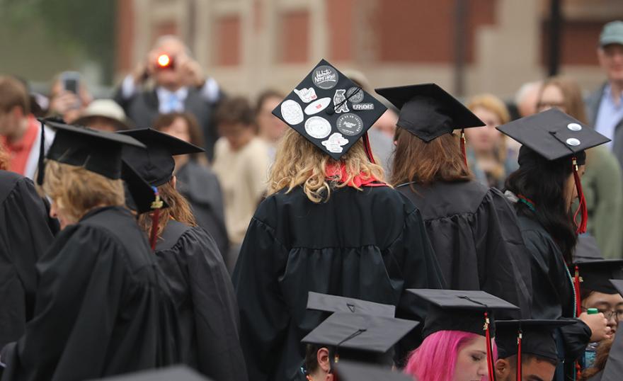 Caps at 2018 commencement