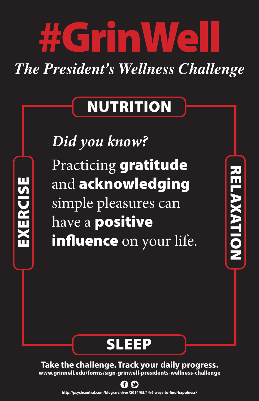 Poster: Practicing gratitude has positive effect
