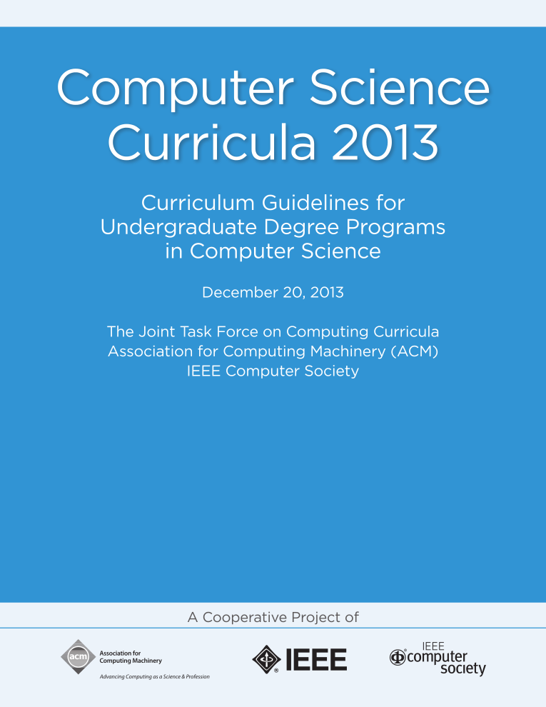 Cover of Computer Science Curricula 2013