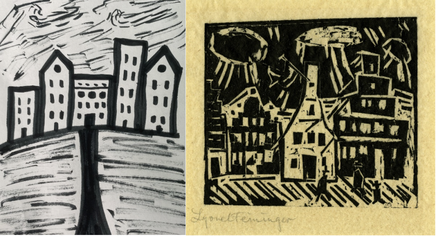 Example image and Lyonel Feininger, Kleinstadt