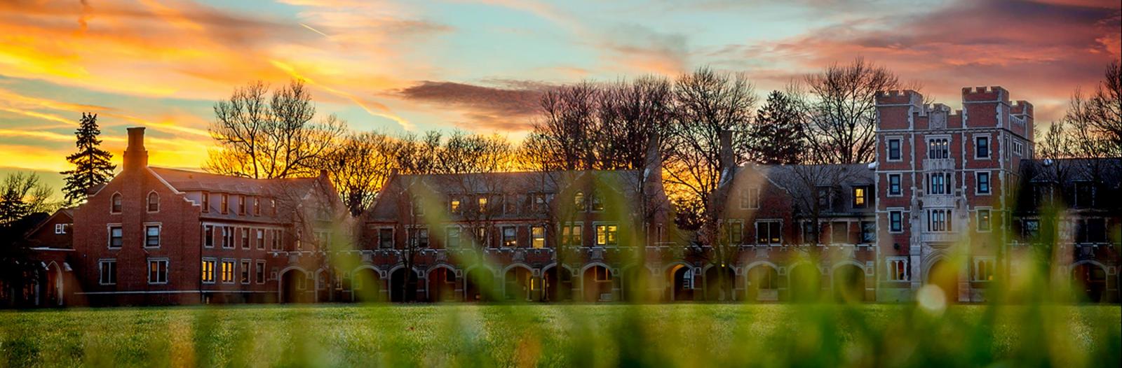 North campus at sunset
