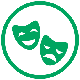 masks of comedy and tragedy icon