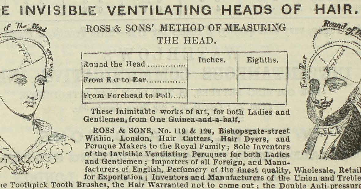Advertisement for The Invisible Ventilating Heads of Hair