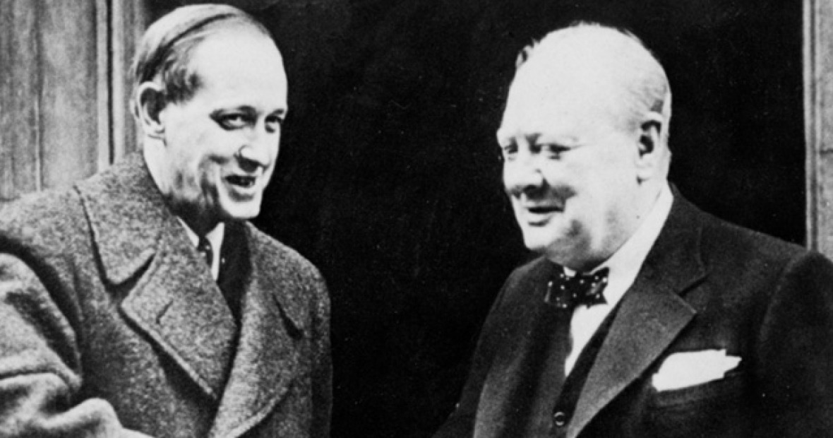 Harry Hopkins with Winston Churchill