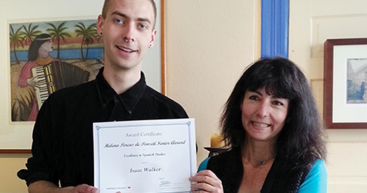 Isaac Walker, 2015 Helena Percas de Ponseti Award Recipient with Spanish chair Valérie Benoist (both pictured above)