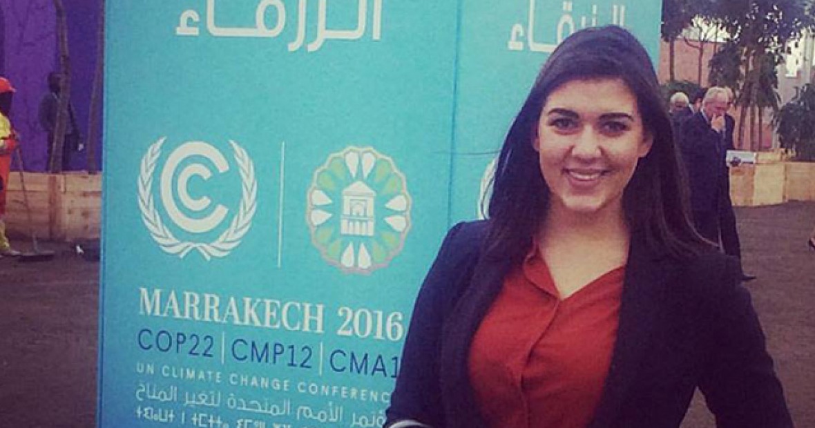 Teodora Cakarmis ’17 at the Marrakech 2016 COP22 Conference