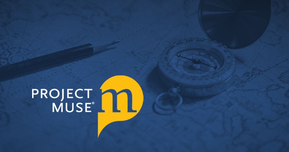 ProjectMuse logo on background with pencil, compass and map