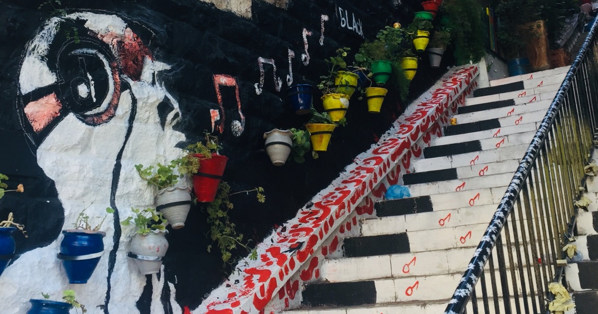 Amideast Amman decorated steps