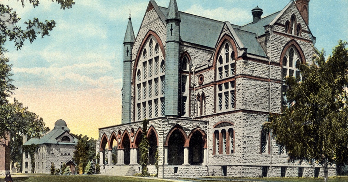 Color postcard of Blair Hall circa 1915