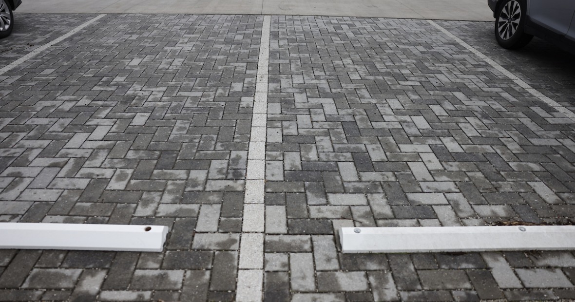 rain dampened permeable pavers