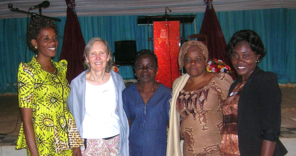 Kathryn Railsback with facilitators and participants in Bukavu, DRC