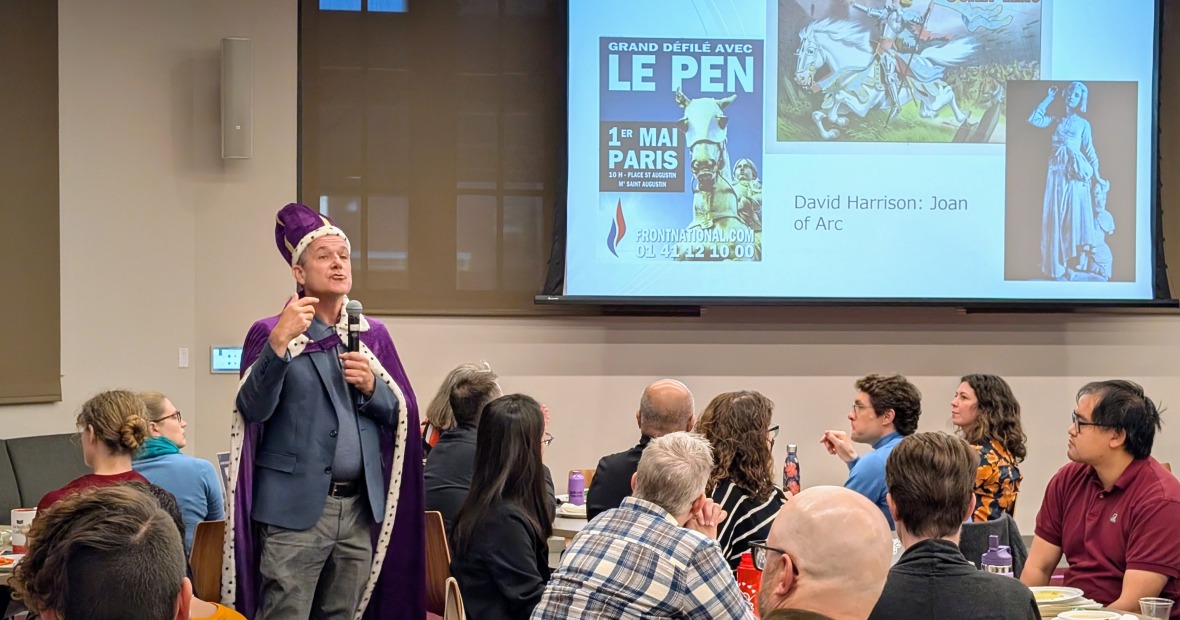 David Harrison presenting at Community Friday