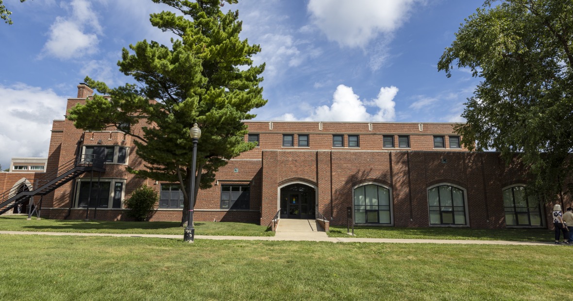 Cowles Hall is a two-story brick building.