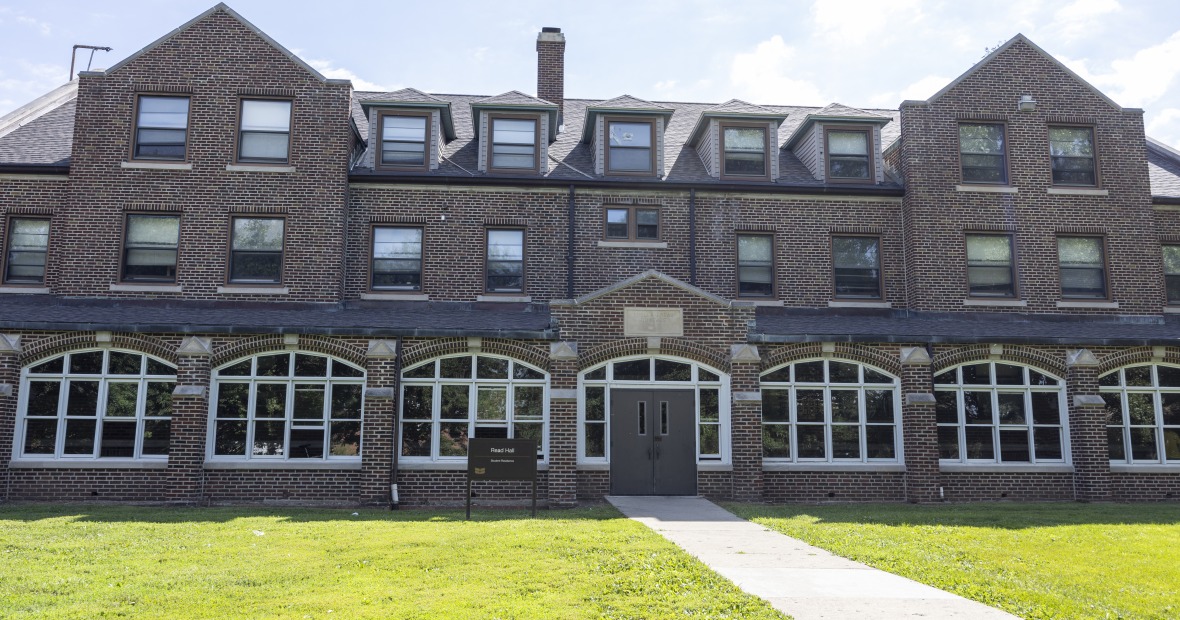 Read Hall is a three-story brick building.