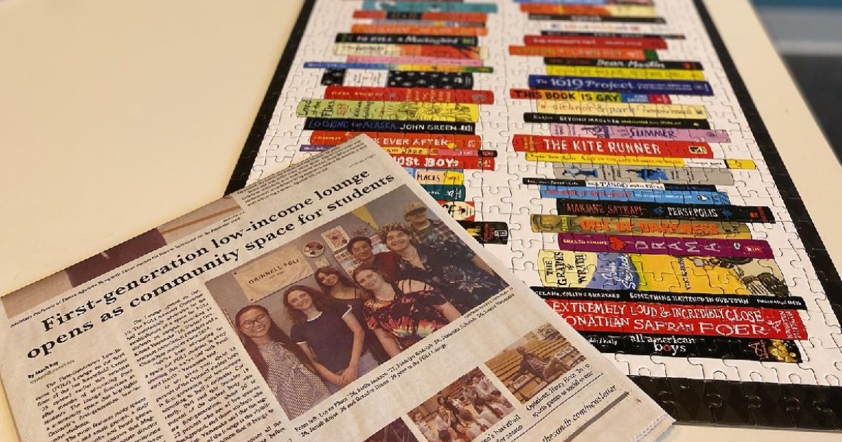 school paper article featuring FGLI students