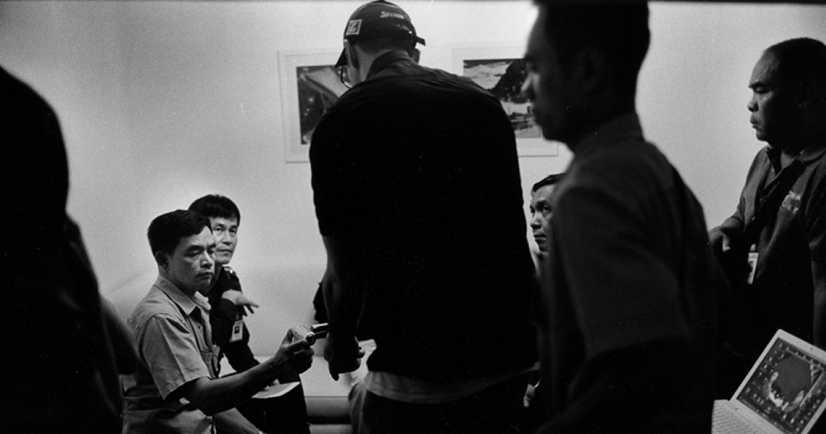 steve galster with thai police before raid on uzbek trafficking ring bangkok