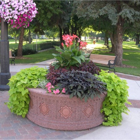 City of Grinnell Planter in Central Park