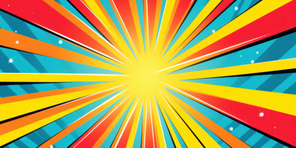 Multicolored comic starburst