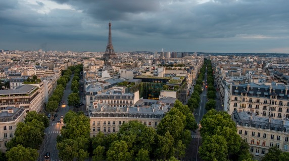 View of Paris with the Eiffel Tower