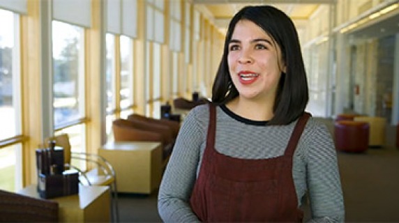 Megan Tcheng in still from student video
