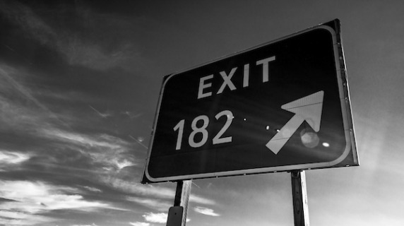 Interstate sign for Exit 182