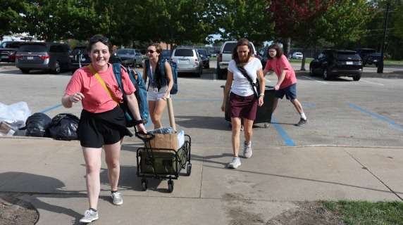 Helping student move in