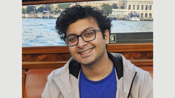 Parikshit Roychowdhury smiles for a photo