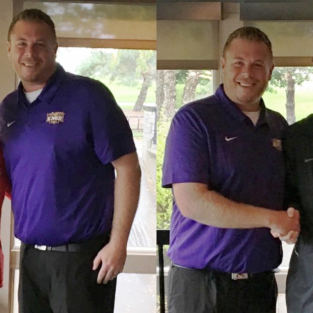 Coach with individual award winners