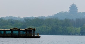 Boat on the lake during GLP trip to China