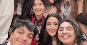 Smiling group of Nepali students