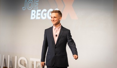 Joe Beggs ’19 on TEDx stage