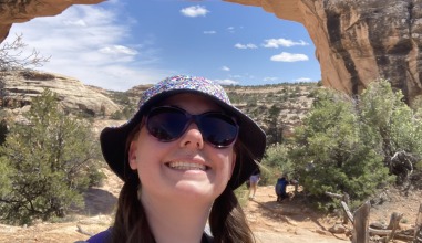 Emma Stefanacci  '22 at Natural Bridges National Monument in Utah.