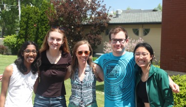 Professor MacInnes with four of her students