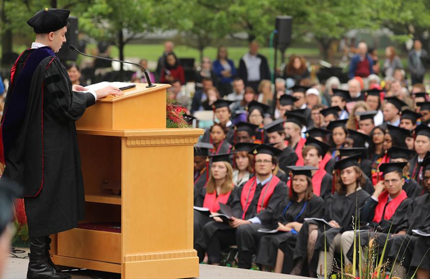 Chase makes honorary degree speech 