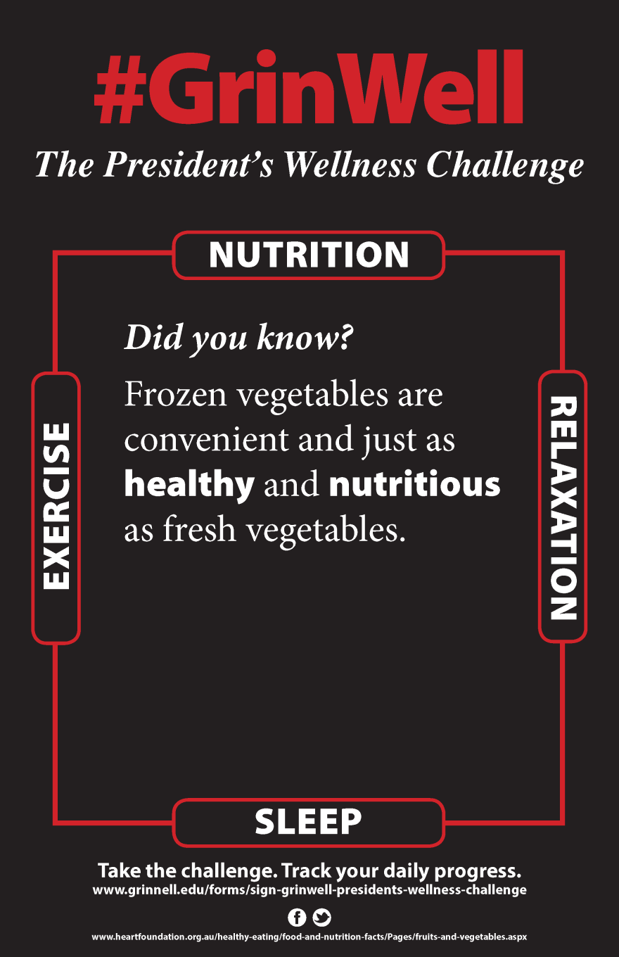 Poster: Frozen vegetables are fine