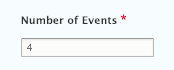 number of events field