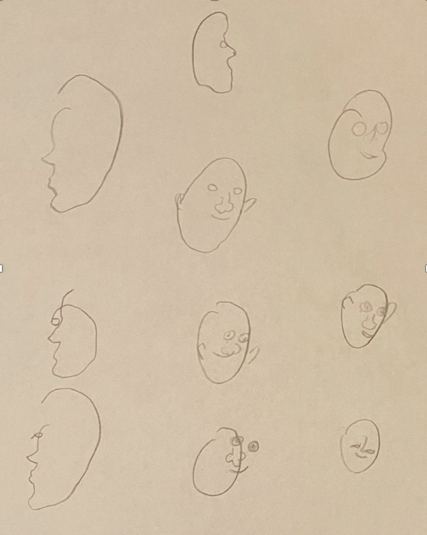 example of cartoon faces