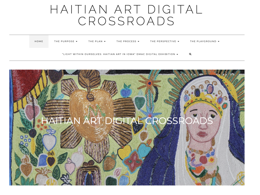 front page of Haitian Art Digital Crosswords website