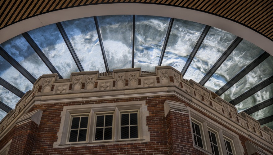 Architecture of Alumni Recitation Hall inside the Humanities and Social Studies Center