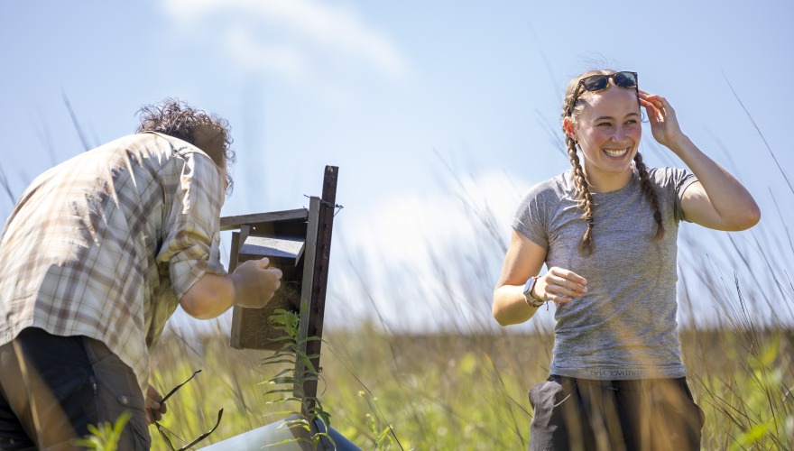 2 students interning at CERA blue sky