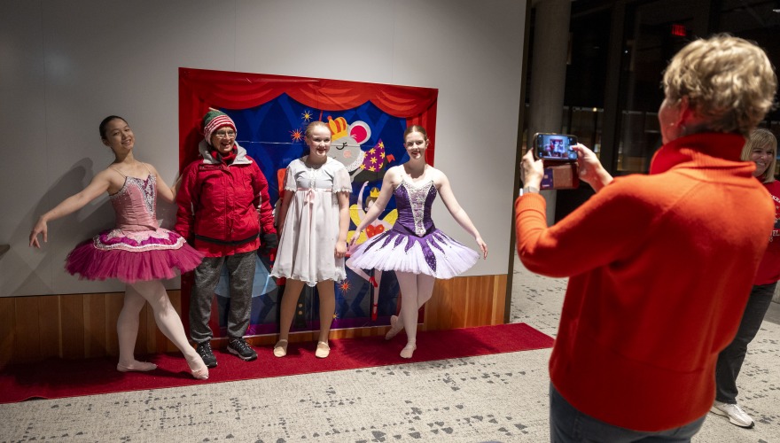 4 dancing girls posing for a photo