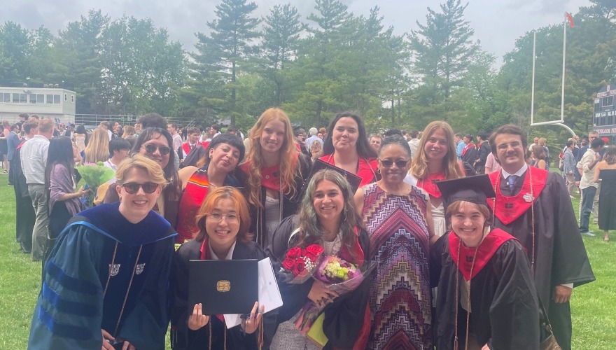 Faculty and students from the class of 2026 at Commencement 