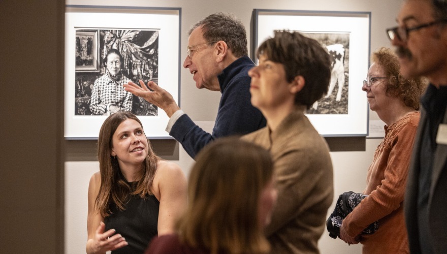 People looking at art in the museum