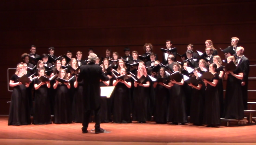 Grinnell Singers performing Her Beacon Hand