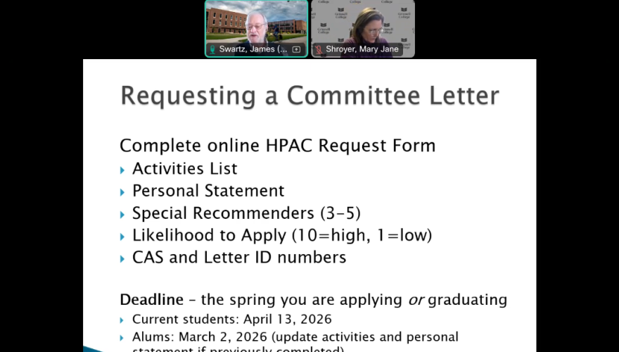 HPAC Applying to Professional School and Requesting Committee Letters