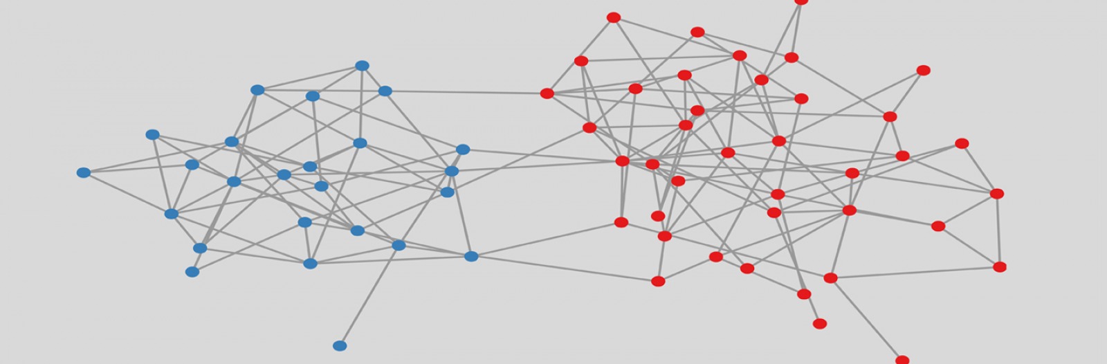 a random graph showing points scattered around and connected by red lines and blue lines