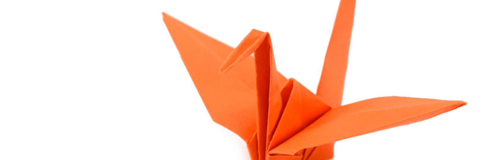 Orange origami crane
